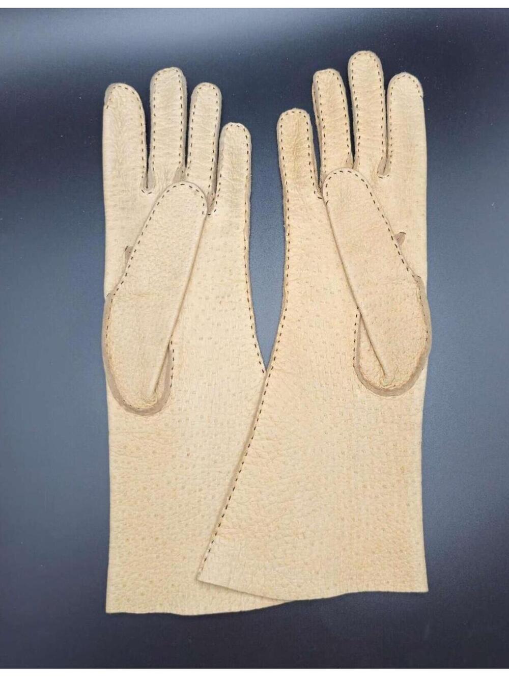 Vintage 1940's Vallet Paris Pigskin Leather Gloves Size 6.5